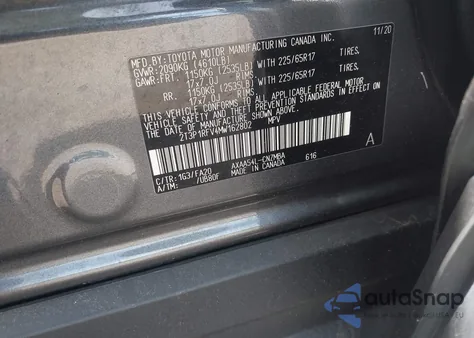 2021 Toyota Rav4 Xle из США, поврежденный, VIN 2T3P1RFV4MW162802